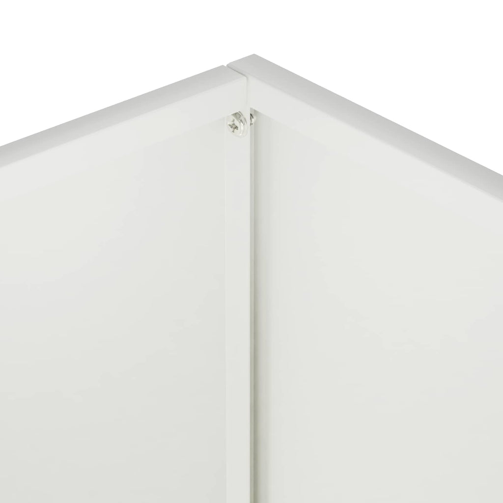 vidaXL Doniczka ogrodowa Biały 50 x 20 x 40 cm Stal zimnogięta