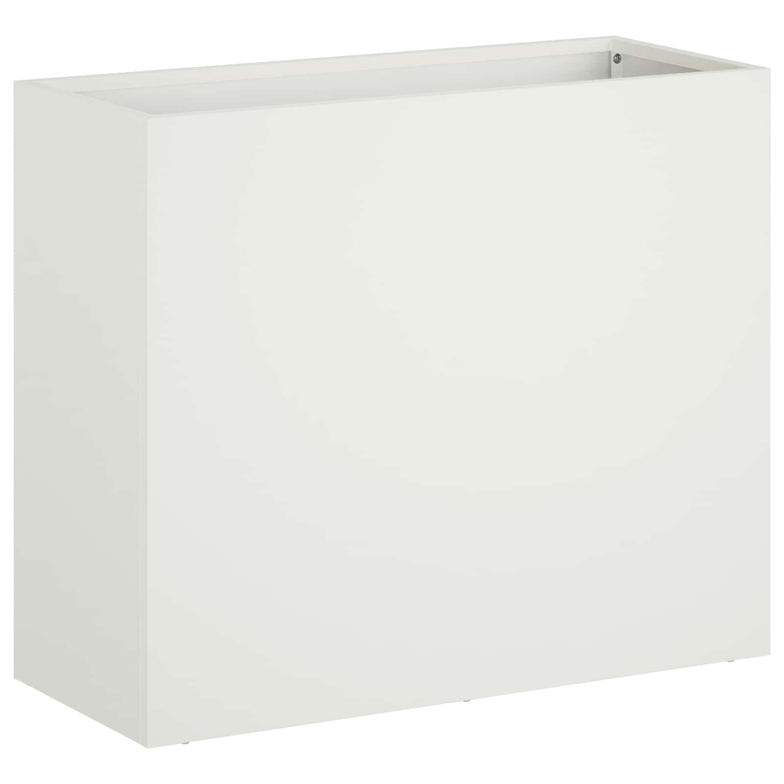 vidaXL Doniczka ogrodowa Biały 50 x 20 x 40 cm Stal zimnogięta