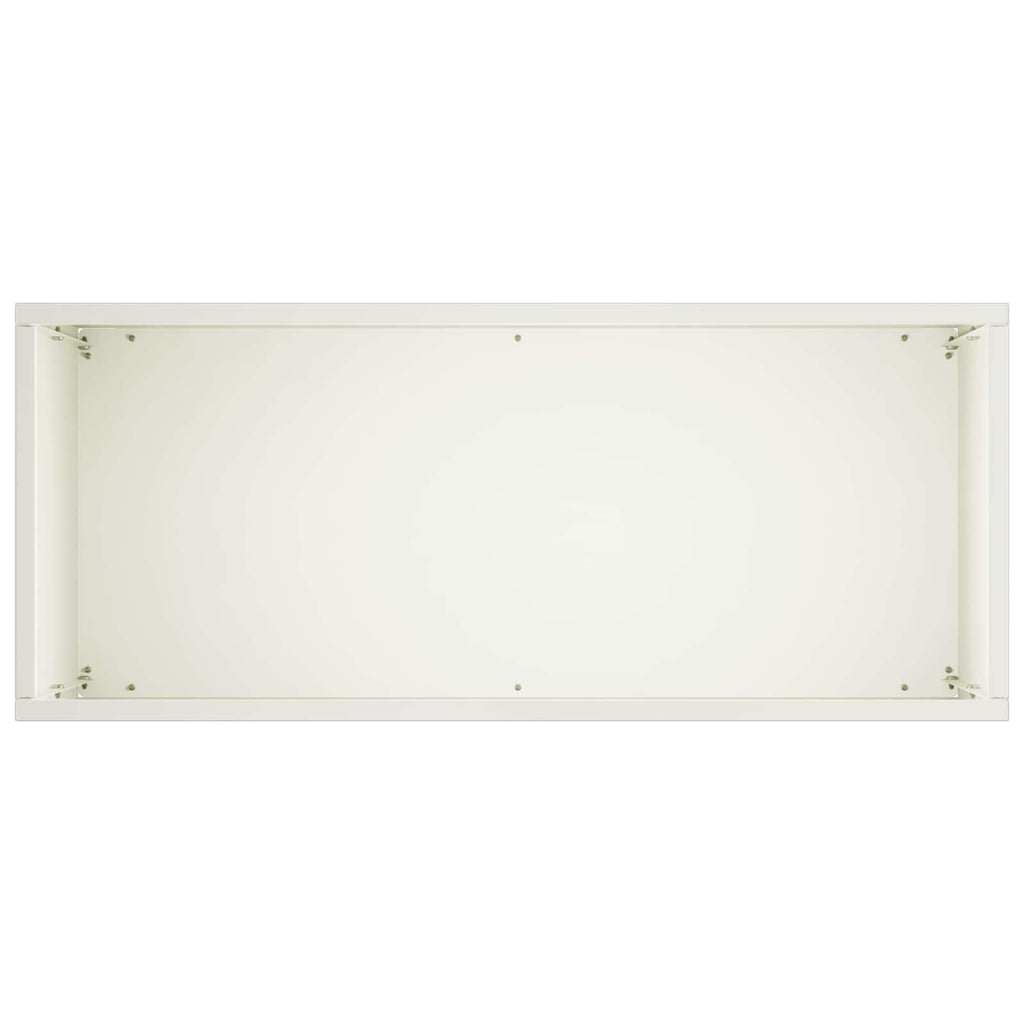 vidaXL Doniczka ogrodowa 2 szt. Biały 50 x 20 x 40 cm Stal zimnogięta