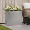 vidaXL Doniczka ogrodowa srebrny 50 x 20 x 40 cm Stal nierdzewna