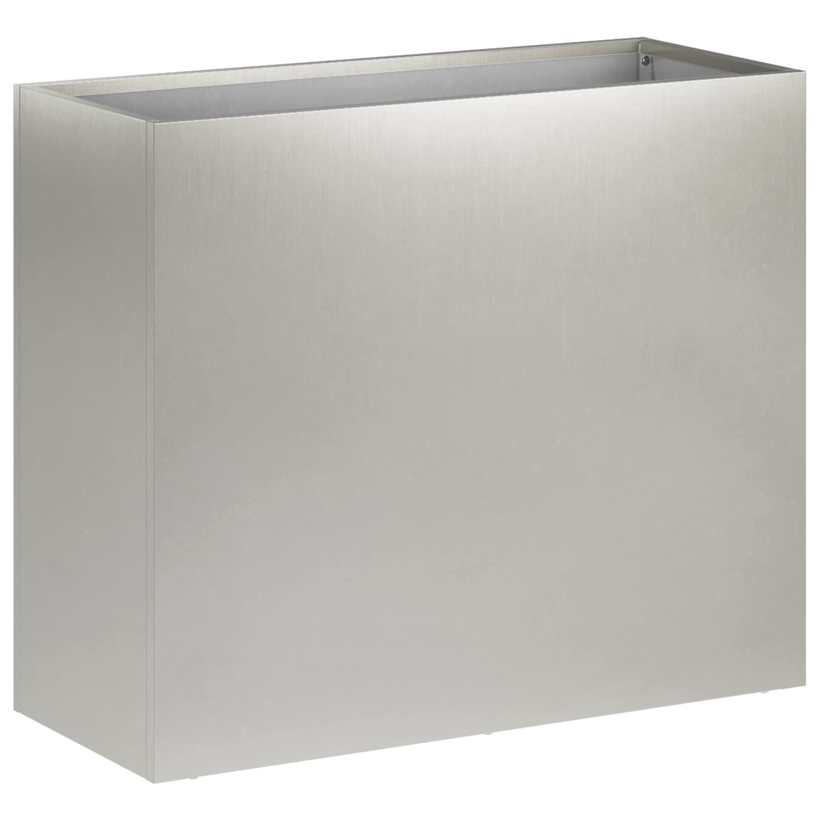 vidaXL Doniczka ogrodowa srebrny 50 x 20 x 40 cm Stal nierdzewna
