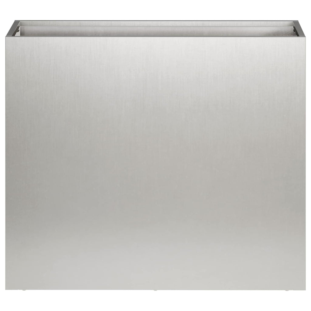 vidaXL Doniczka ogrodowa srebrny 50 x 20 x 40 cm Stal nierdzewna