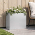 vidaXL Doniczka ogrodowa srebrny 50 x 20 x 40 cm Stal ocynkowana
