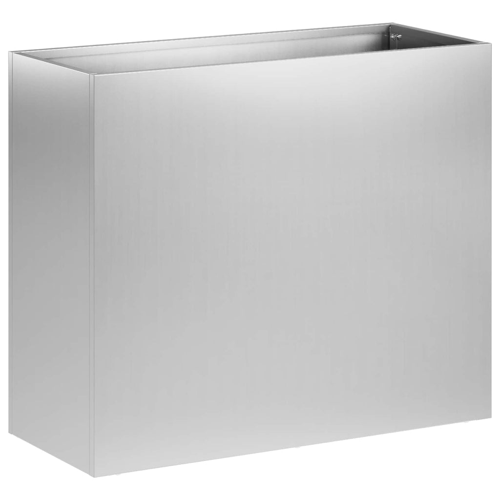 vidaXL Doniczka ogrodowa 2 szt. srebrny 50 x 20 x 40 cm