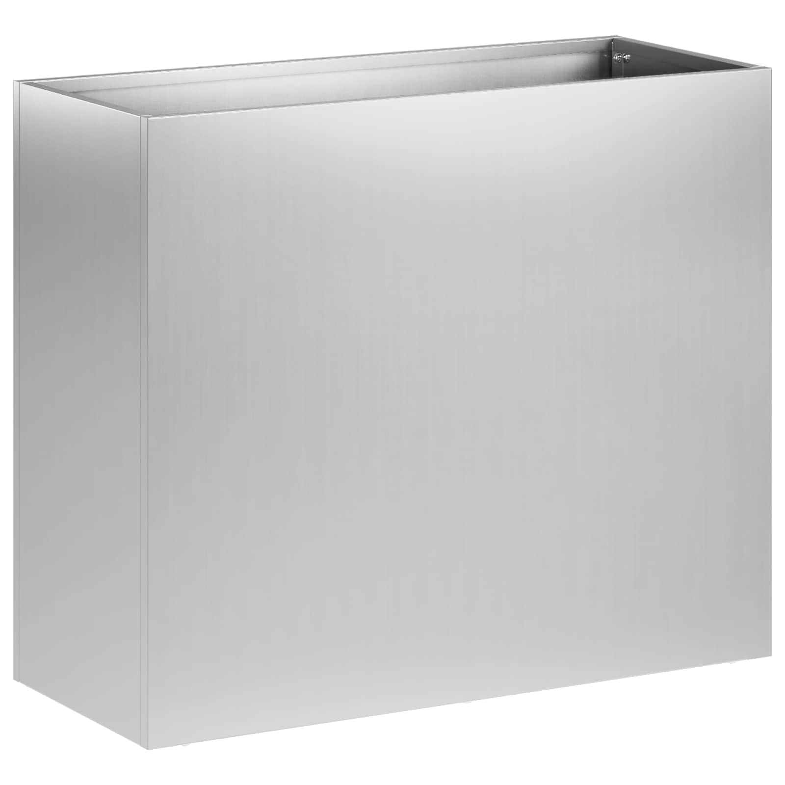 vidaXL Doniczka ogrodowa 2 szt. srebrny 50 x 20 x 40 cm