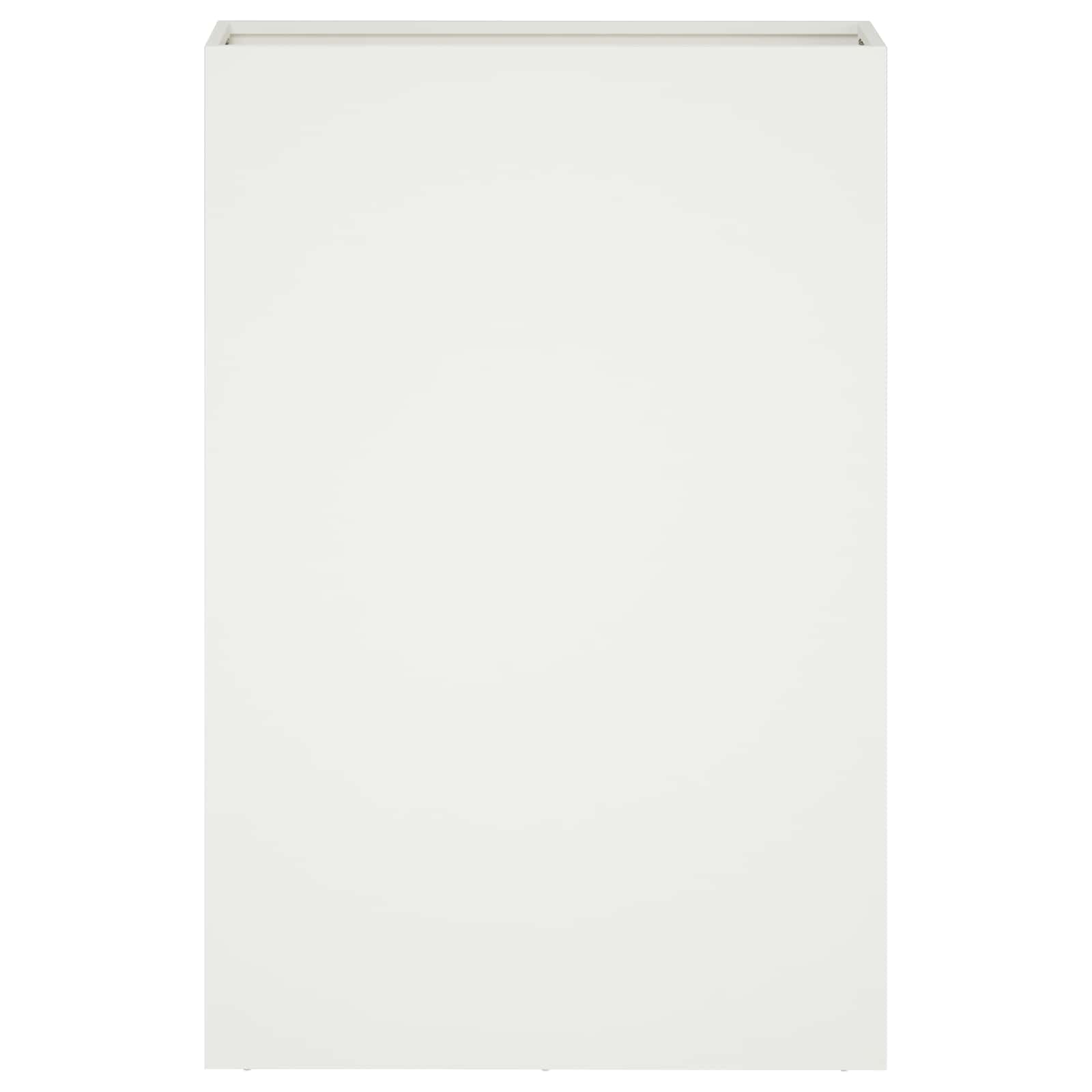 vidaXL Doniczka ogrodowa Biały 50 x 20 x 75 cm Stal zimnogięta