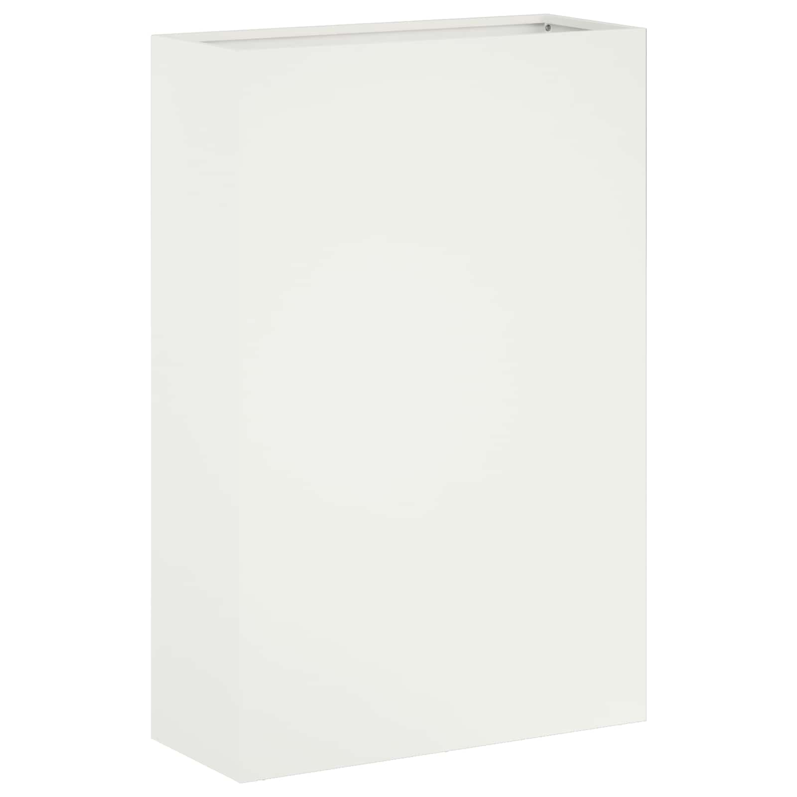 vidaXL Doniczka ogrodowa 2 szt. Biały 50 x 20 x 75 cm Stal zimnogięta