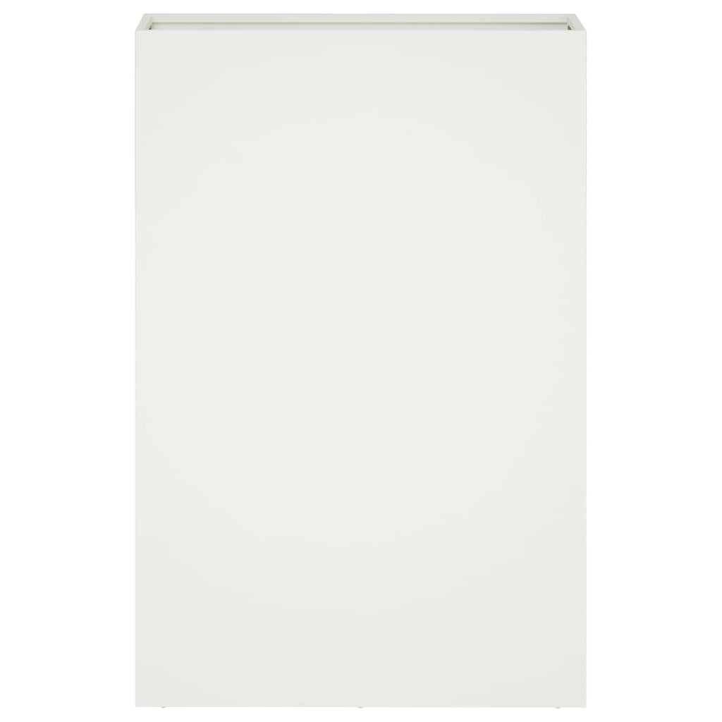 vidaXL Doniczka ogrodowa 2 szt. Biały 50 x 20 x 75 cm Stal zimnogięta