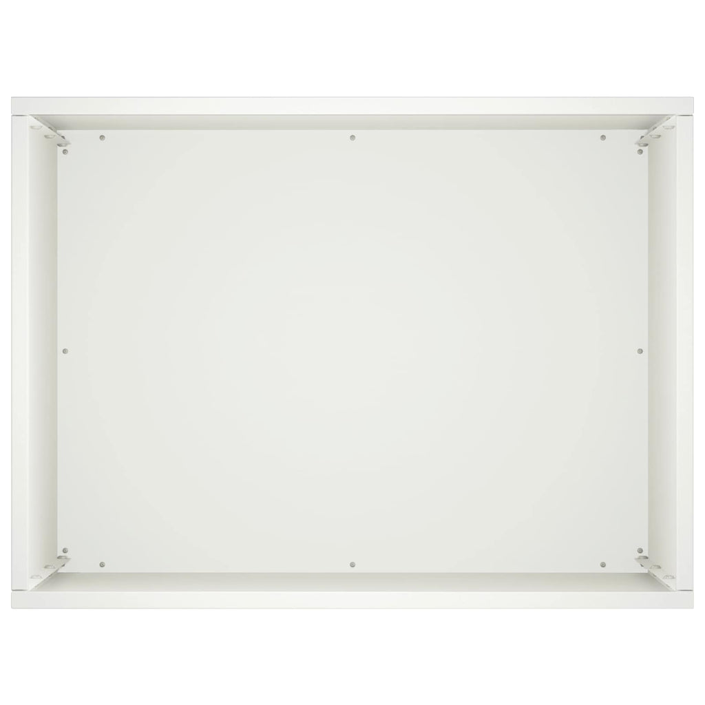 vidaXL Doniczka ogrodowa 2 szt. Biały 40 x 30 x 40 cm Stal zimnogięta