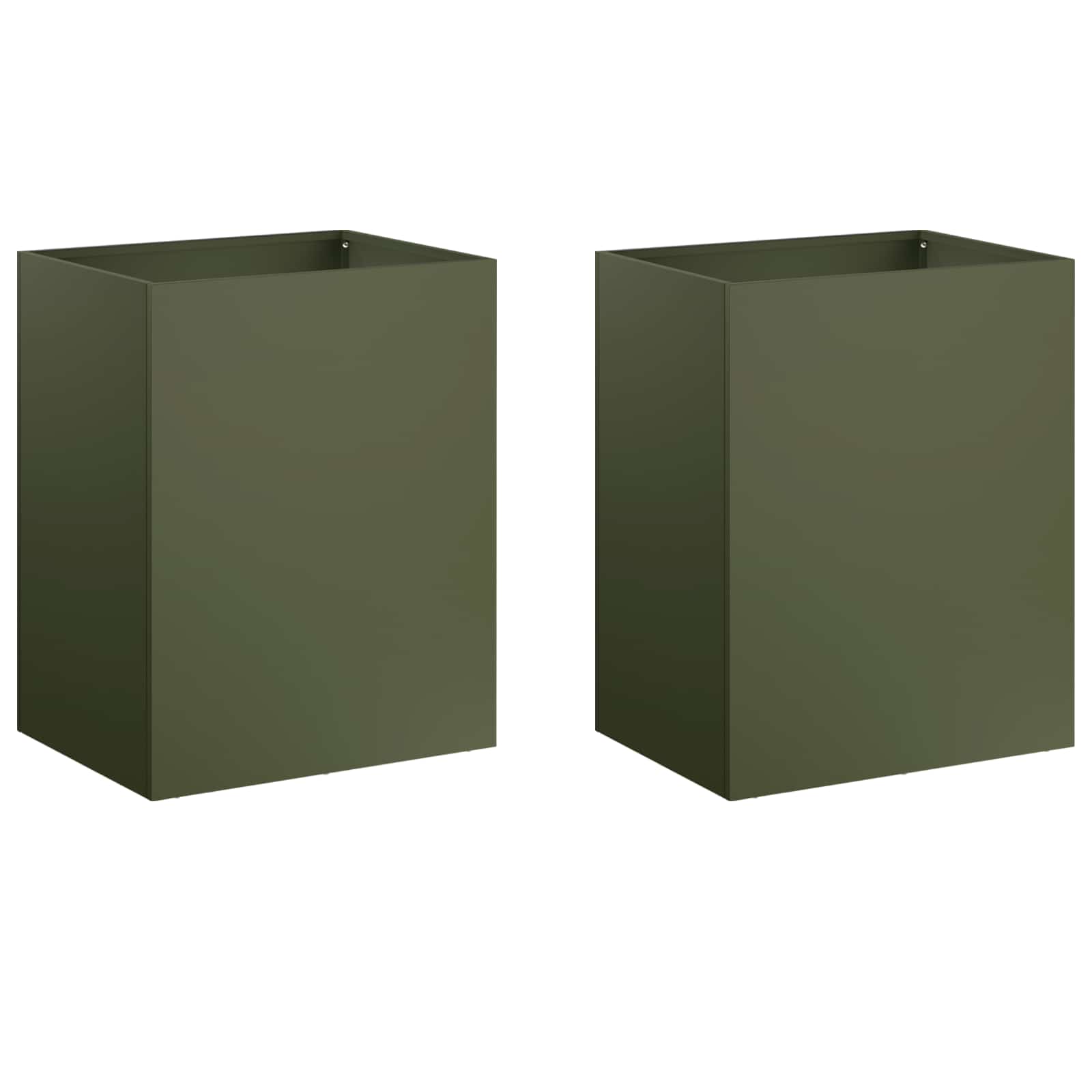 vidaXL Doniczka ogrodowa 2 szt. Oliwkowy zielony 40 x 30 x 40 cm