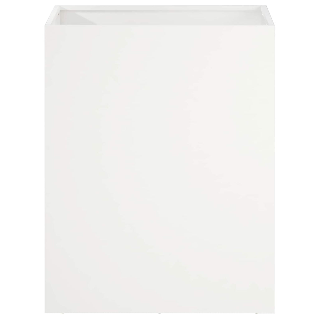 vidaXL Doniczka ogrodowa 2 szt. Biały 40 x 30 x 50 cm Stal zimnogięta