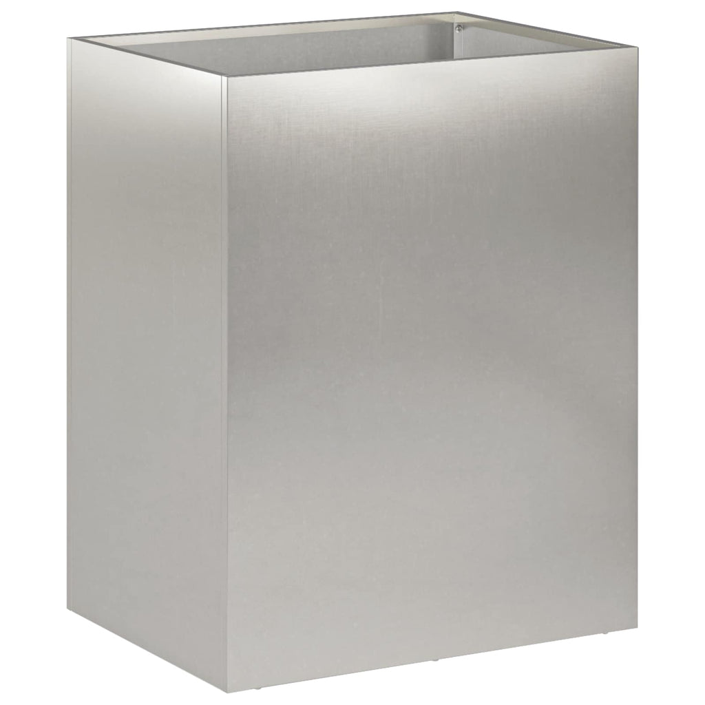 vidaXL Doniczka ogrodowa srebrny 40 x 30 x 50 cm Stal nierdzewna