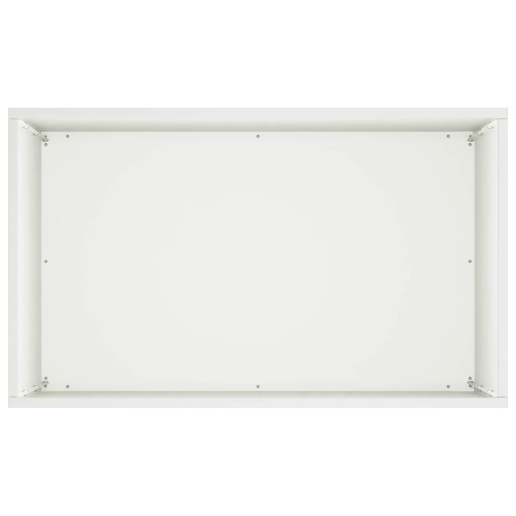 vidaXL Doniczka ogrodowa 2 szt. Biały 40 x 30 x 75 cm Stal zimnogięta