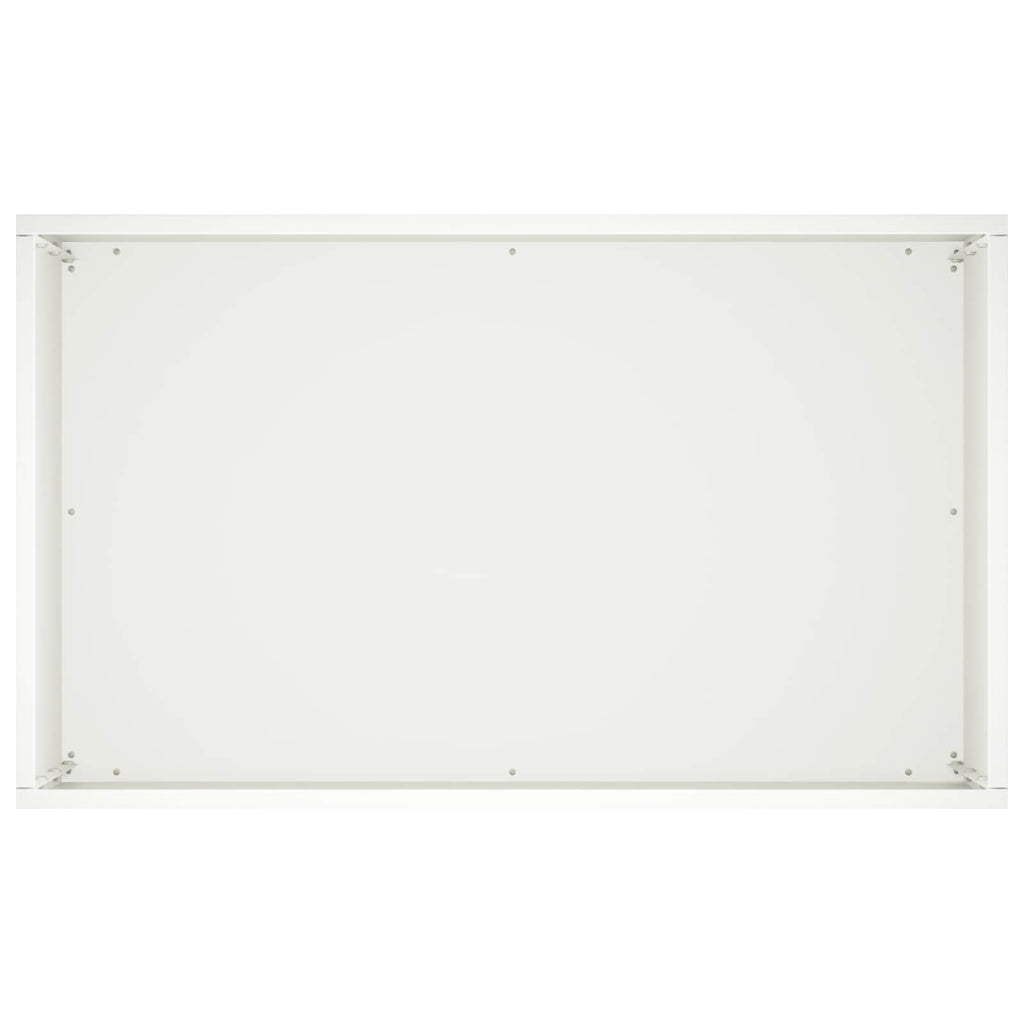 vidaXL Doniczka ogrodowa 2 szt. Biały 50 x 30 x 40 cm Stal zimnogięta