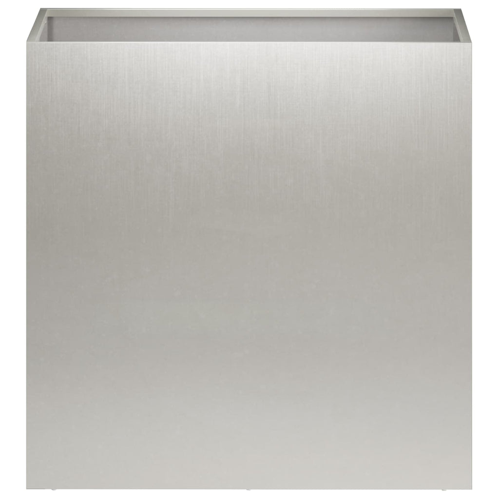 vidaXL Doniczka ogrodowa srebrny 50 x 30 x 40 cm Stal nierdzewna