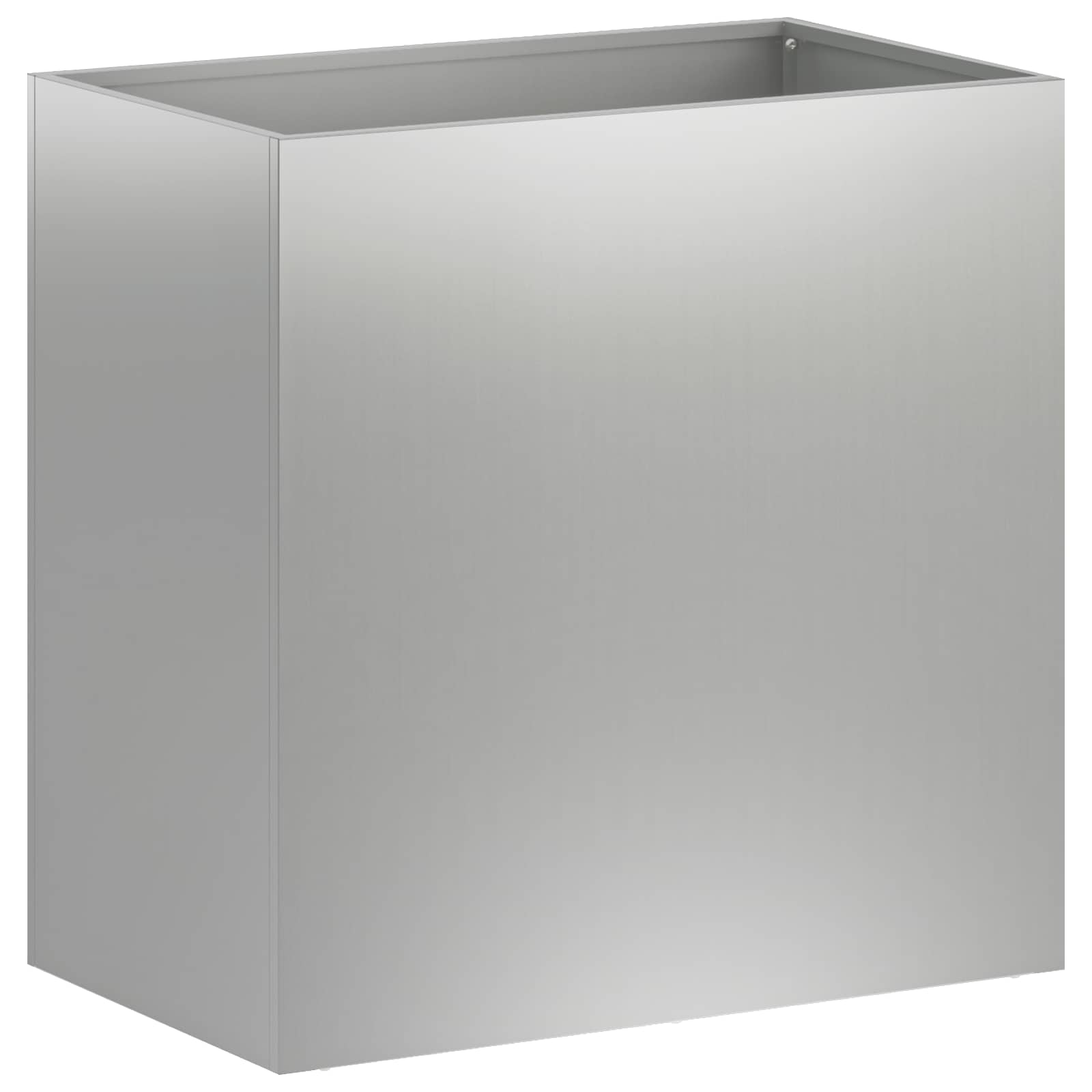 vidaXL Doniczka ogrodowa srebrny 50 x 30 x 50 cm Stal ocynkowana