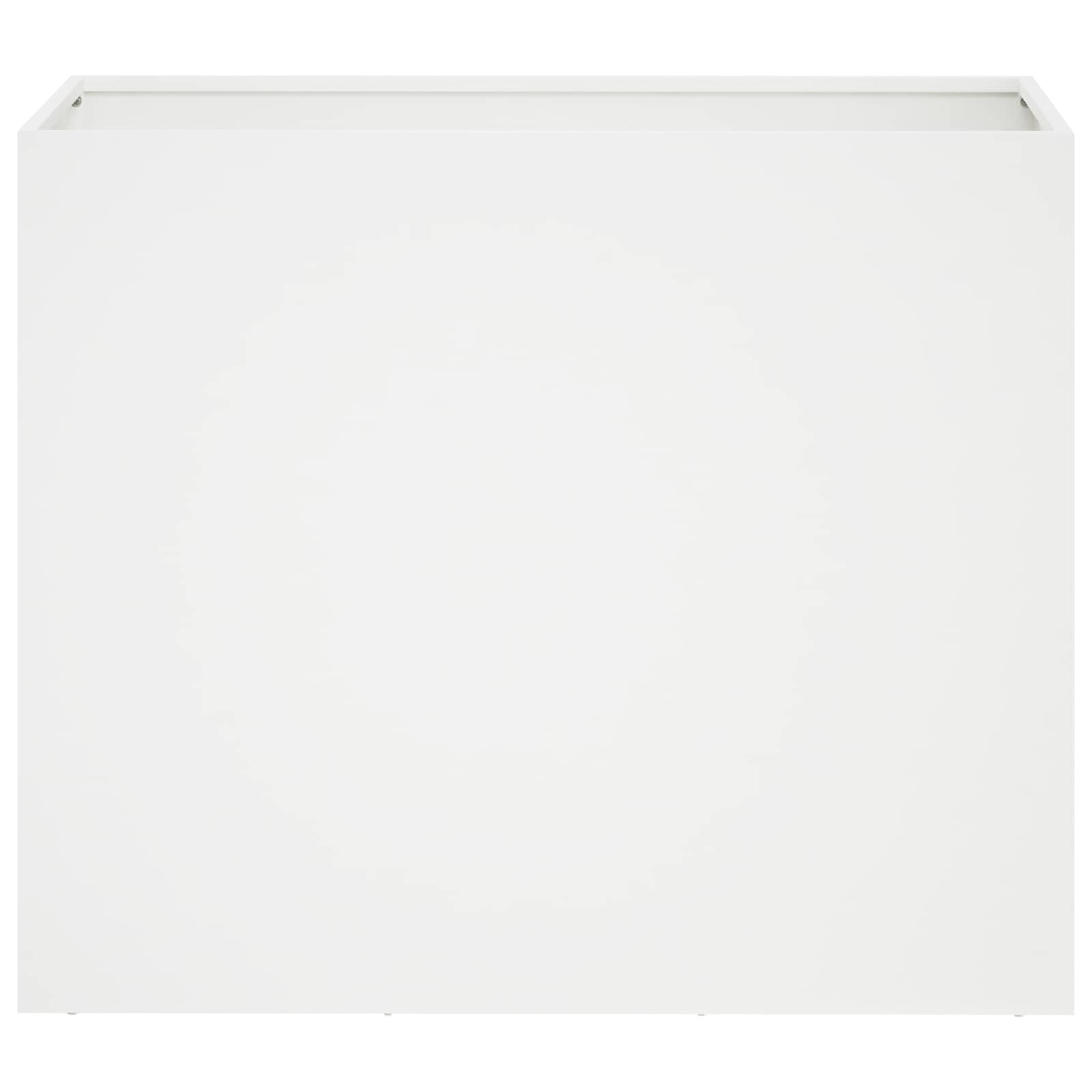 vidaXL Doniczka ogrodowa Biały 60 x 30 x 40 cm Stal zimnogięta