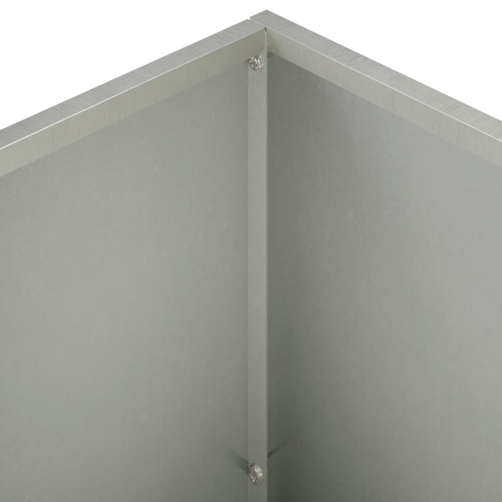 vidaXL Doniczka ogrodowa srebrny 60 x 30 x 40 cm Stal nierdzewna