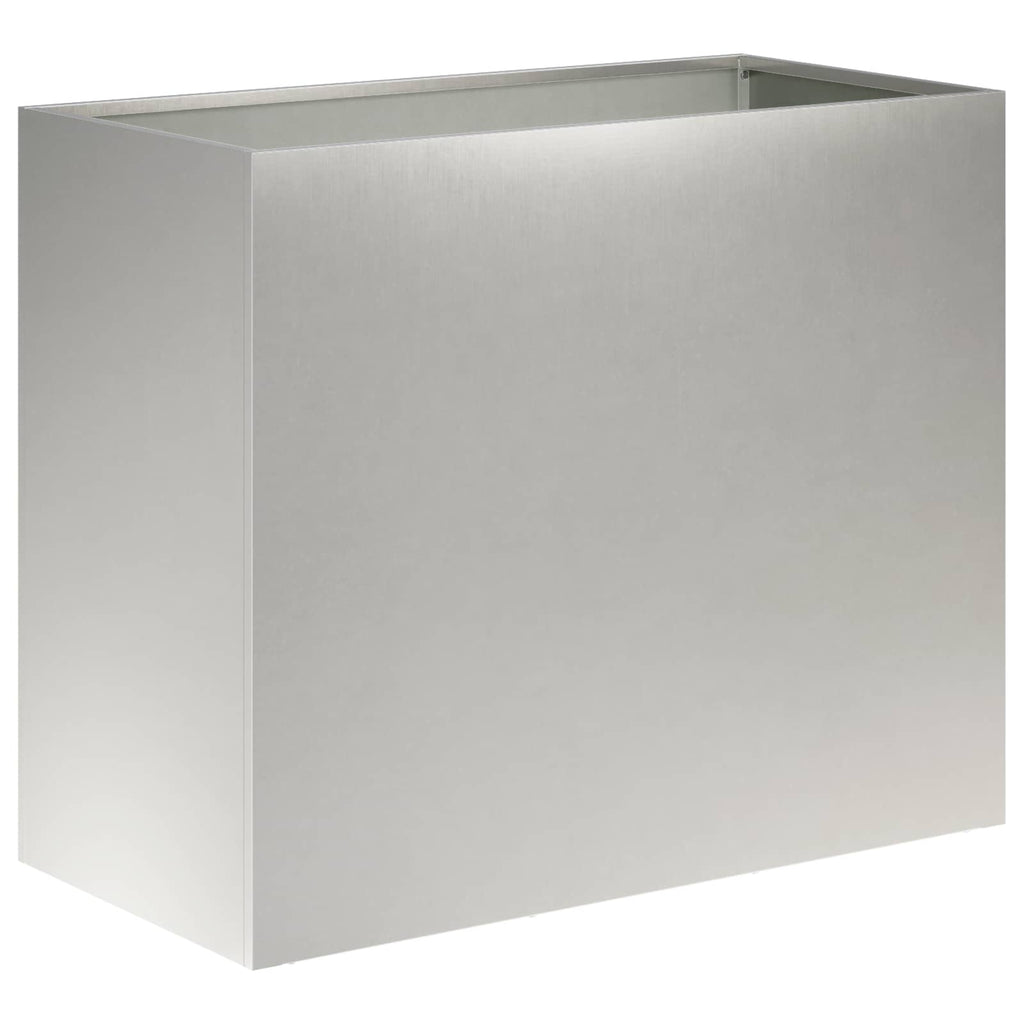 vidaXL Doniczka ogrodowa srebrny 60 x 30 x 40 cm Stal nierdzewna