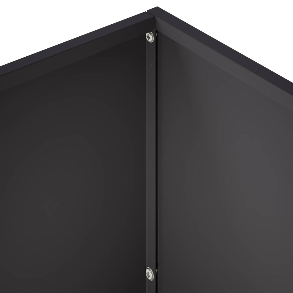 vidaXL Doniczka ogrodowa Czarny 60 x 30 x 50 cm Stal zimnogięta
