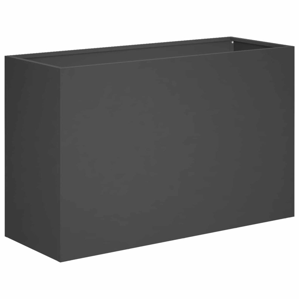 vidaXL Doniczka ogrodowa 2 szt. Czarny 80 x 30 x 40 cm Stal zimnogięta
