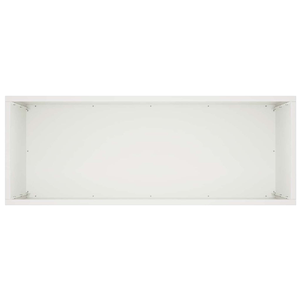 vidaXL Doniczka ogrodowa Biały 80 x 30 x 40 cm Stal zimnogięta