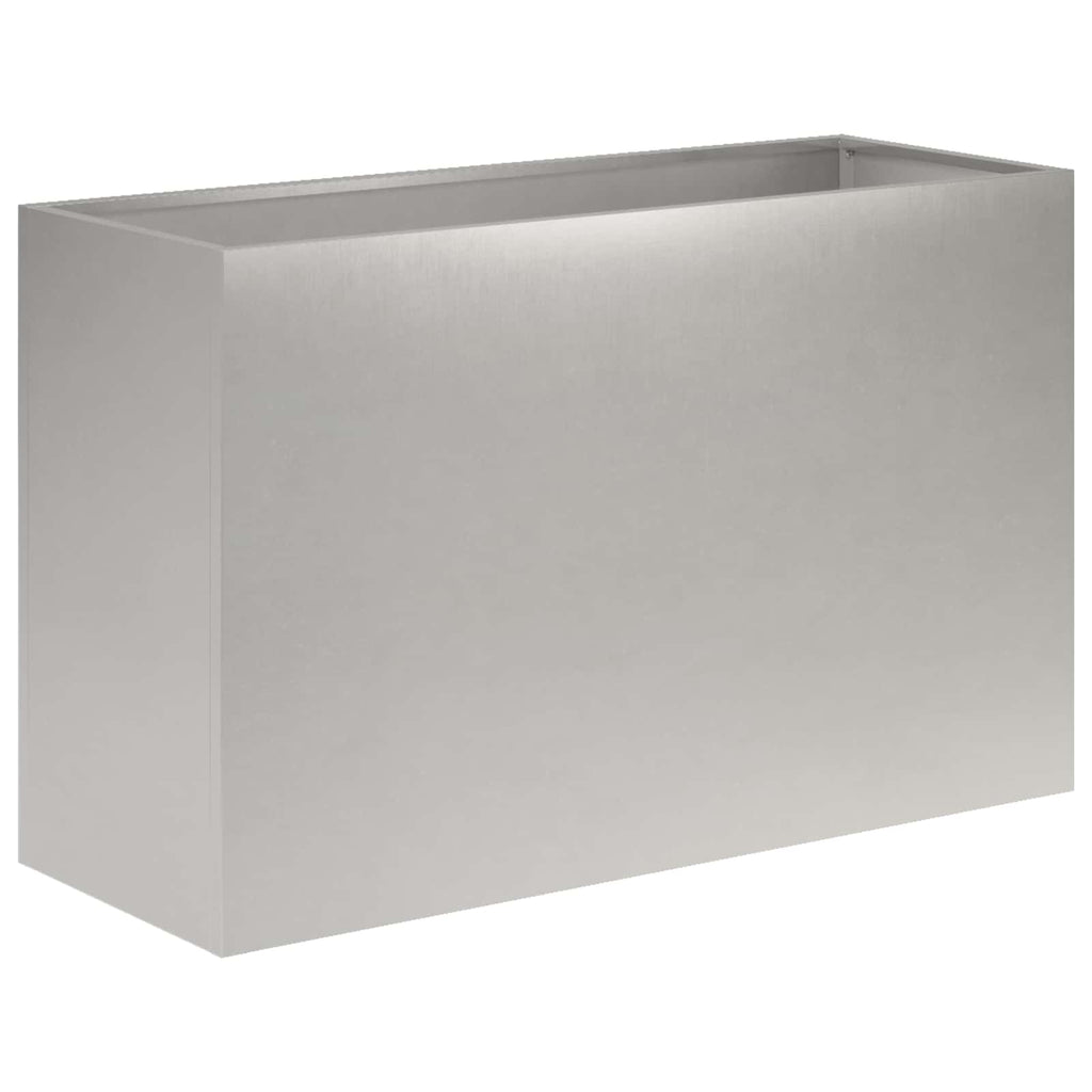 vidaXL Doniczka ogrodowa srebrny 80 x 30 x 40 cm Stal nierdzewna
