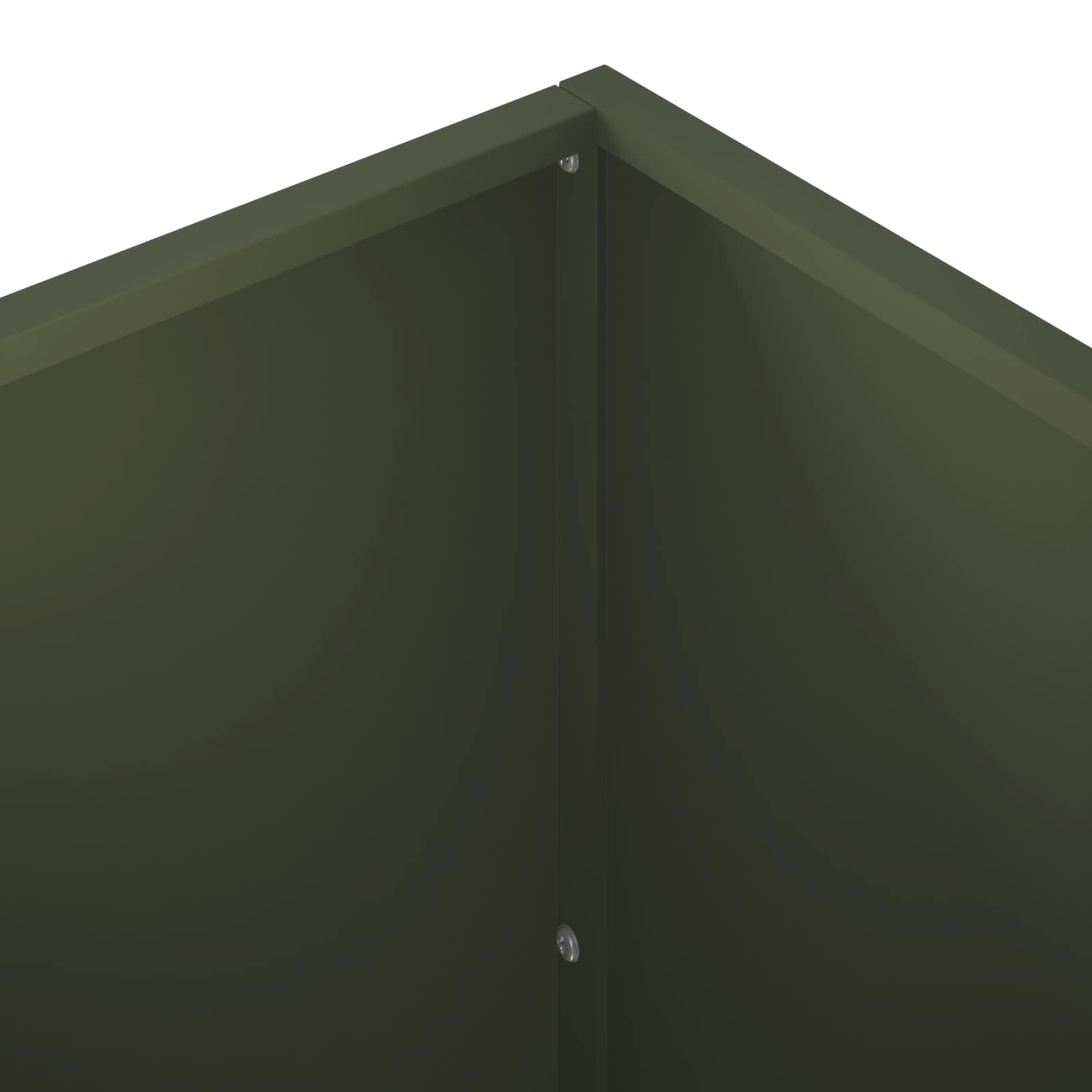 vidaXL Doniczka ogrodowa 2 szt. Oliwkowy zielony 100 x 30 x 40 cm