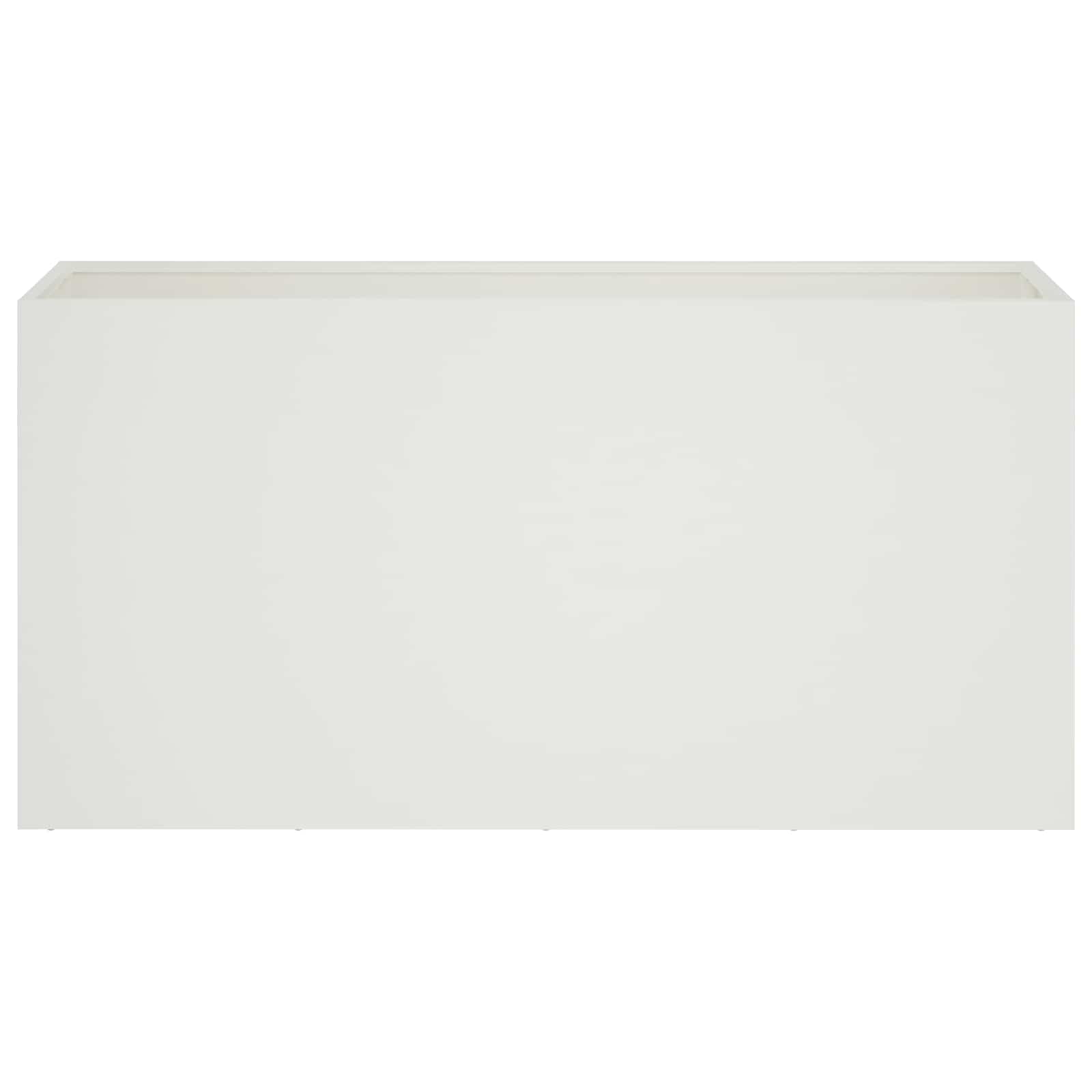 vidaXL Doniczka ogrodowa Biały 100 x 30 x 50 cm Stal zimnogięta