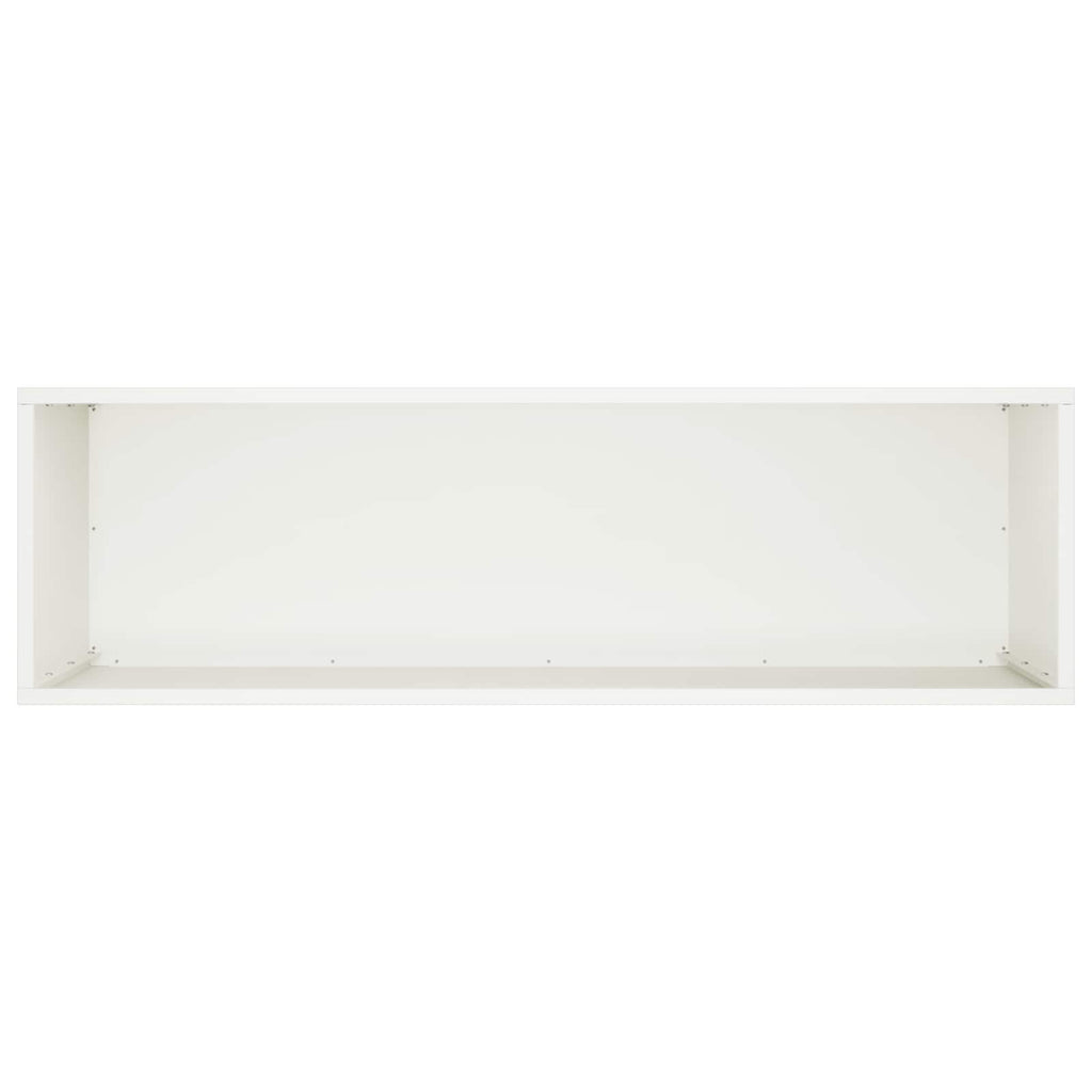 vidaXL Doniczka ogrodowa Biały 100 x 30 x 50 cm Stal zimnogięta