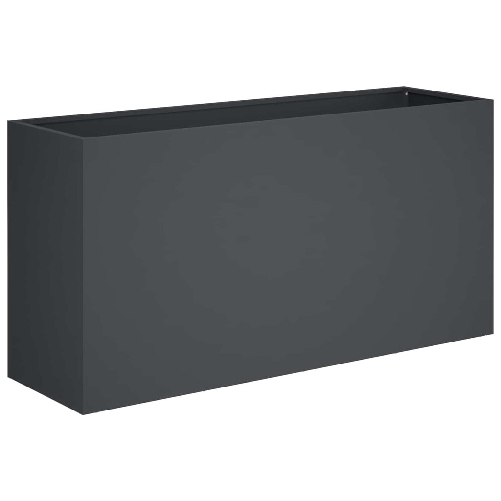 vidaXL Doniczka ogrodowa antracytowy 100 x 30 x 50 cm Stal zimnogięta