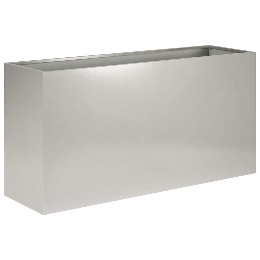 vidaXL Doniczka ogrodowa 2 szt. srebrny 100 x 30 x 50 cm
