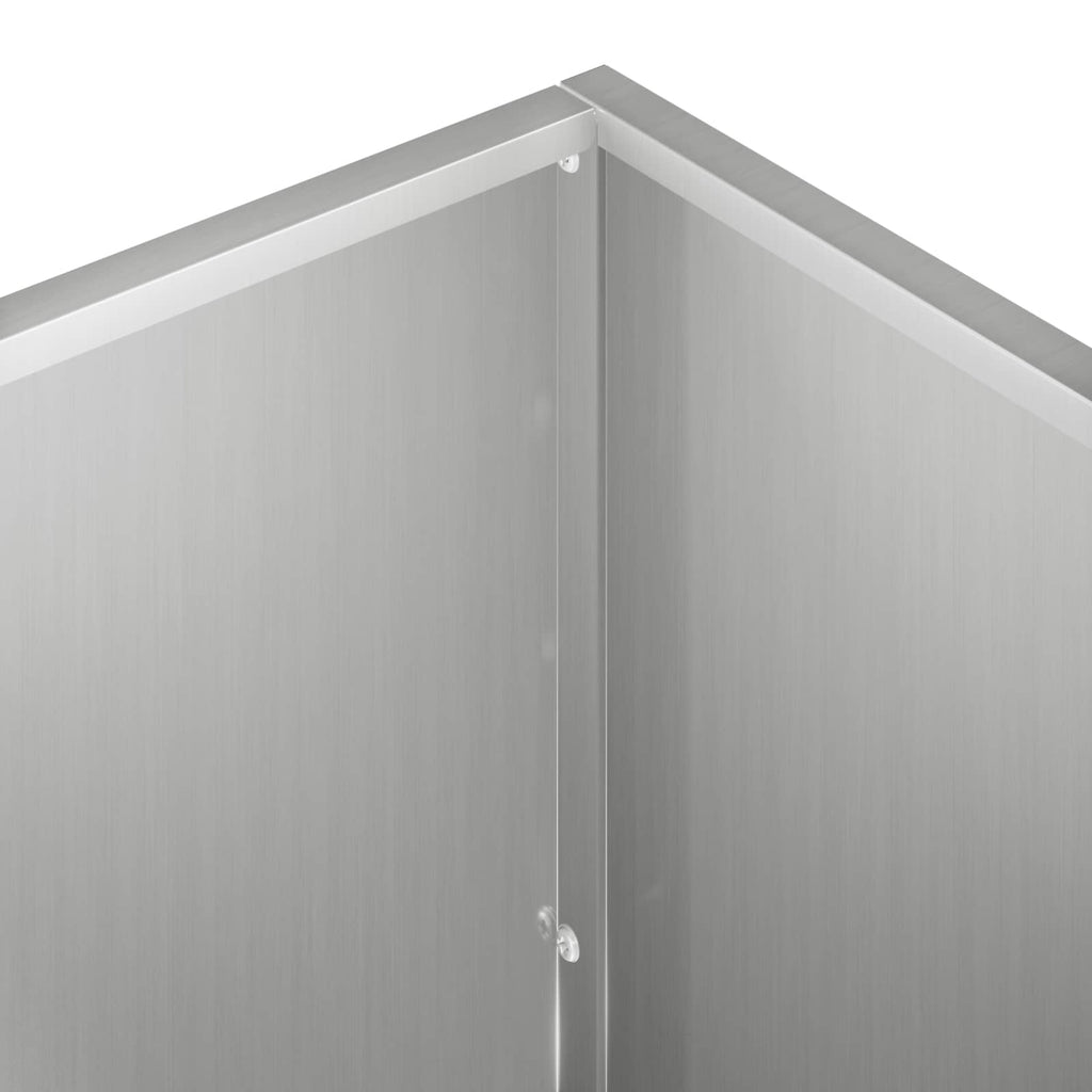 vidaXL Doniczka ogrodowa srebrny 100 x 30 x 50 cm Stal ocynkowana