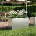 vidaXL Doniczka ogrodowa srebrny 100 x 30 x 50 cm Stal ocynkowana