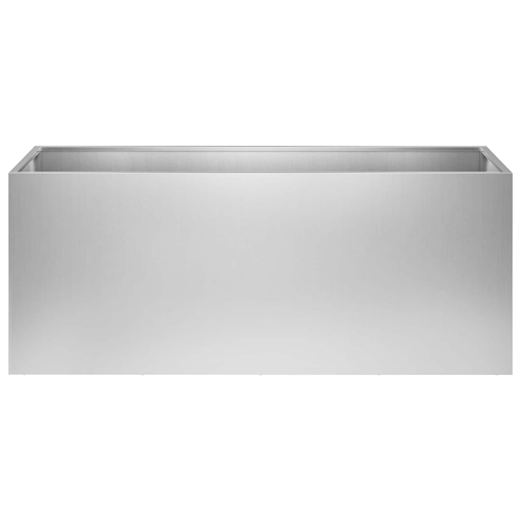 vidaXL Doniczka ogrodowa srebrny 100 x 30 x 50 cm Stal ocynkowana