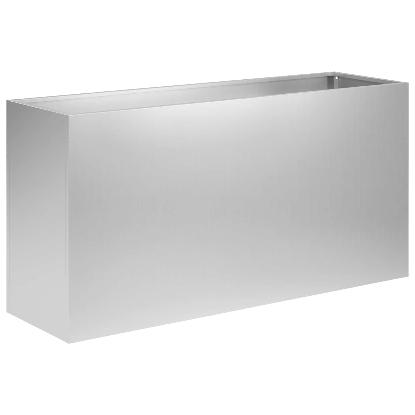 vidaXL Doniczka ogrodowa 2 szt. srebrny 100 x 30 x 50 cm