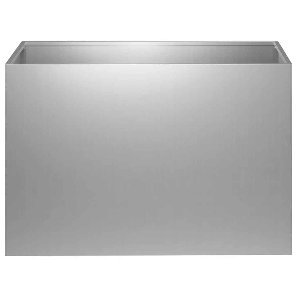 vidaXL Doniczka ogrodowa srebrny 50 x 40 x 40 cm Stal ocynkowana