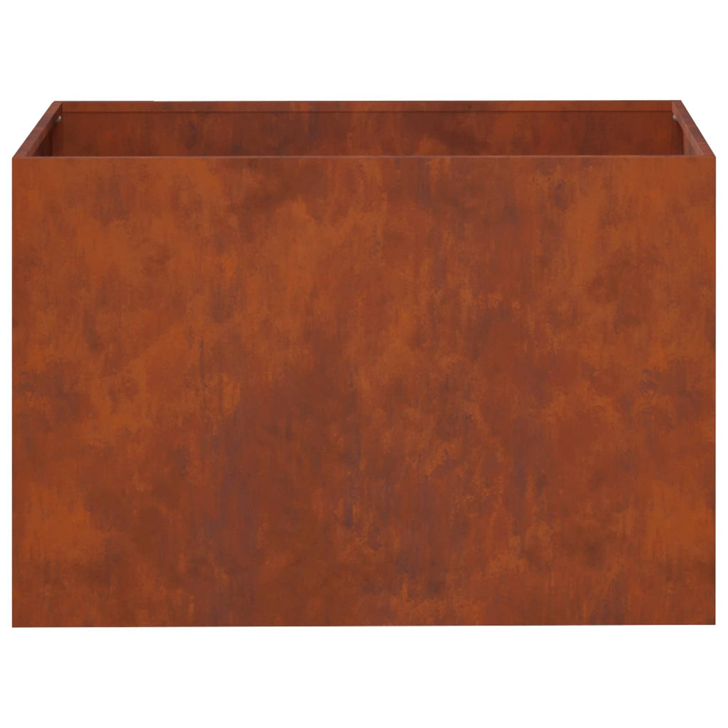 vidaXL Doniczka ogrodowa Rdzawy 50 x 40 x 40 cm Stal kortenowska