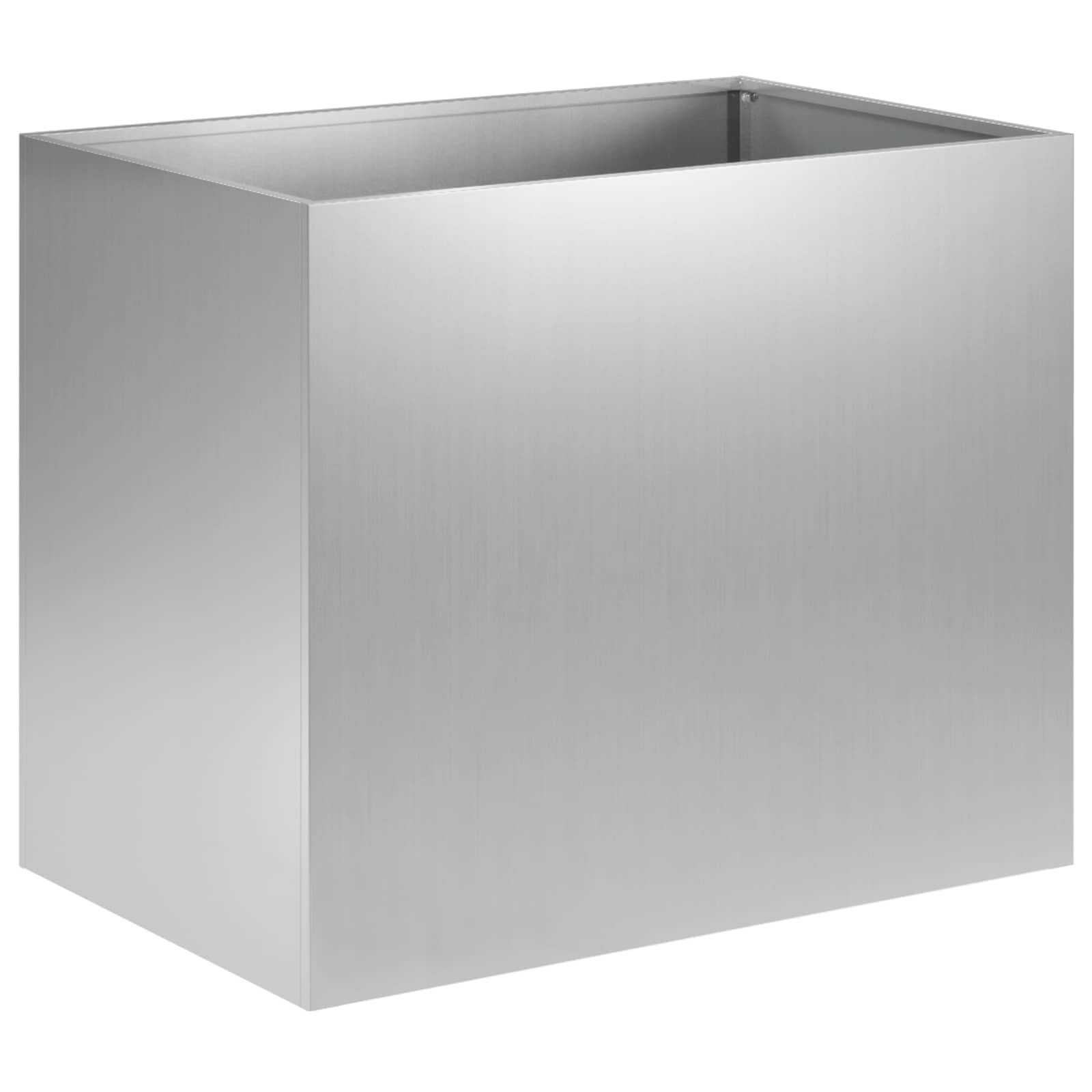 vidaXL Doniczka ogrodowa srebrny 50 x 40 x 50 cm Stal ocynkowana