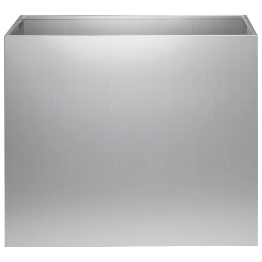 vidaXL Doniczka ogrodowa srebrny 50 x 40 x 50 cm Stal ocynkowana