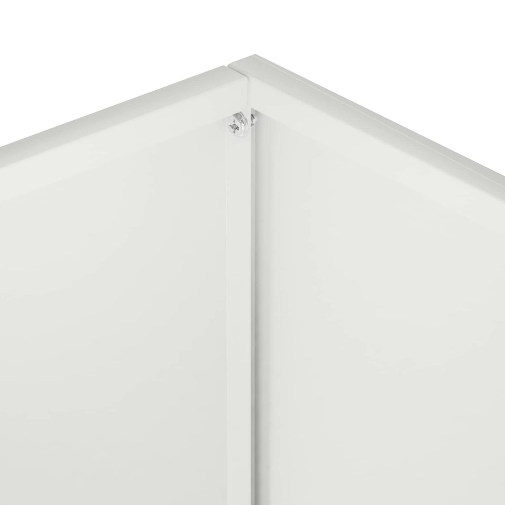 vidaXL Doniczka ogrodowa Biały 60 x 40 x 40 cm Stal zimnogięta