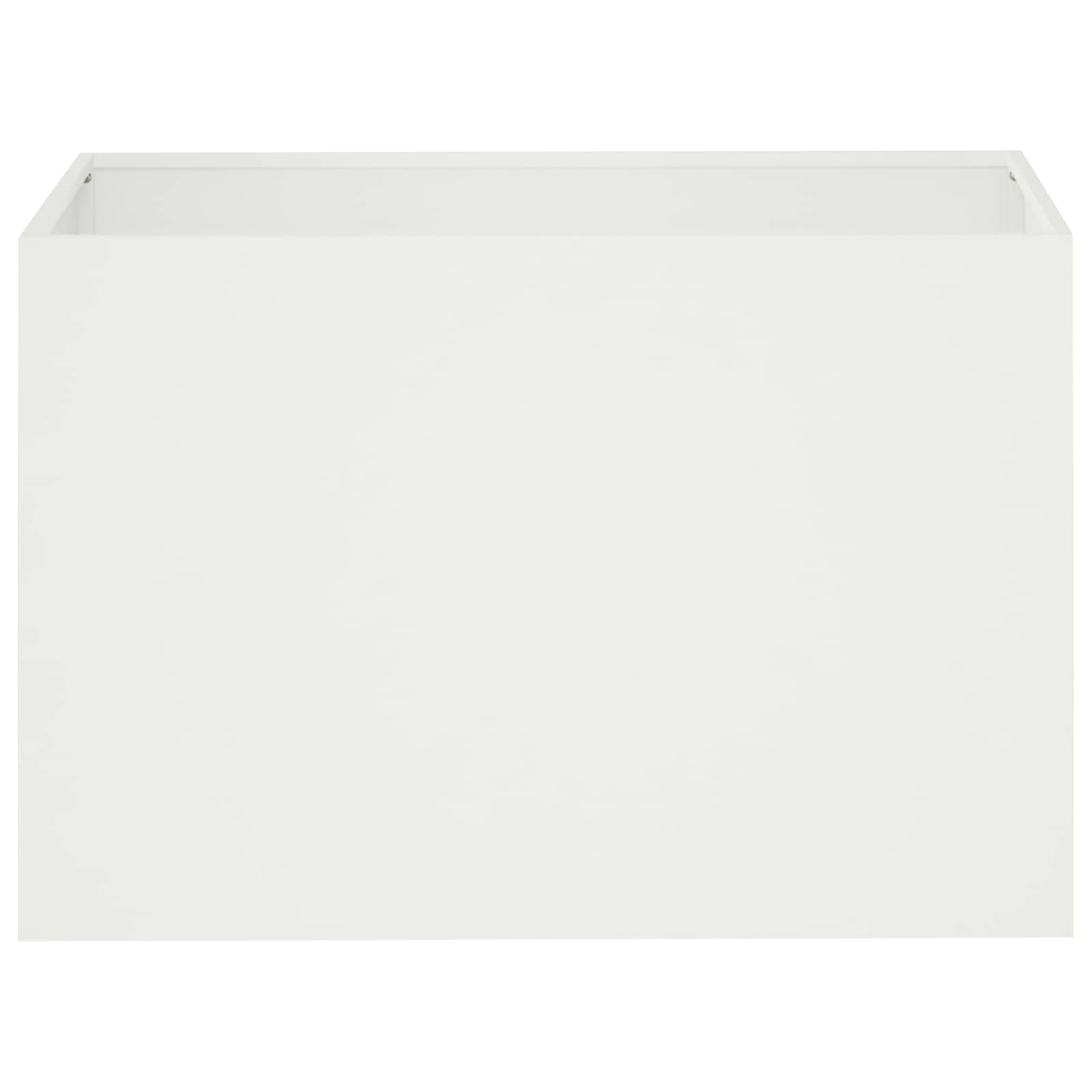 vidaXL Doniczka ogrodowa Biały 60 x 40 x 40 cm Stal zimnogięta