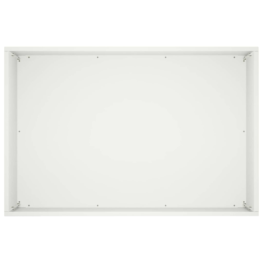 vidaXL Doniczka ogrodowa Biały 60 x 40 x 40 cm Stal zimnogięta