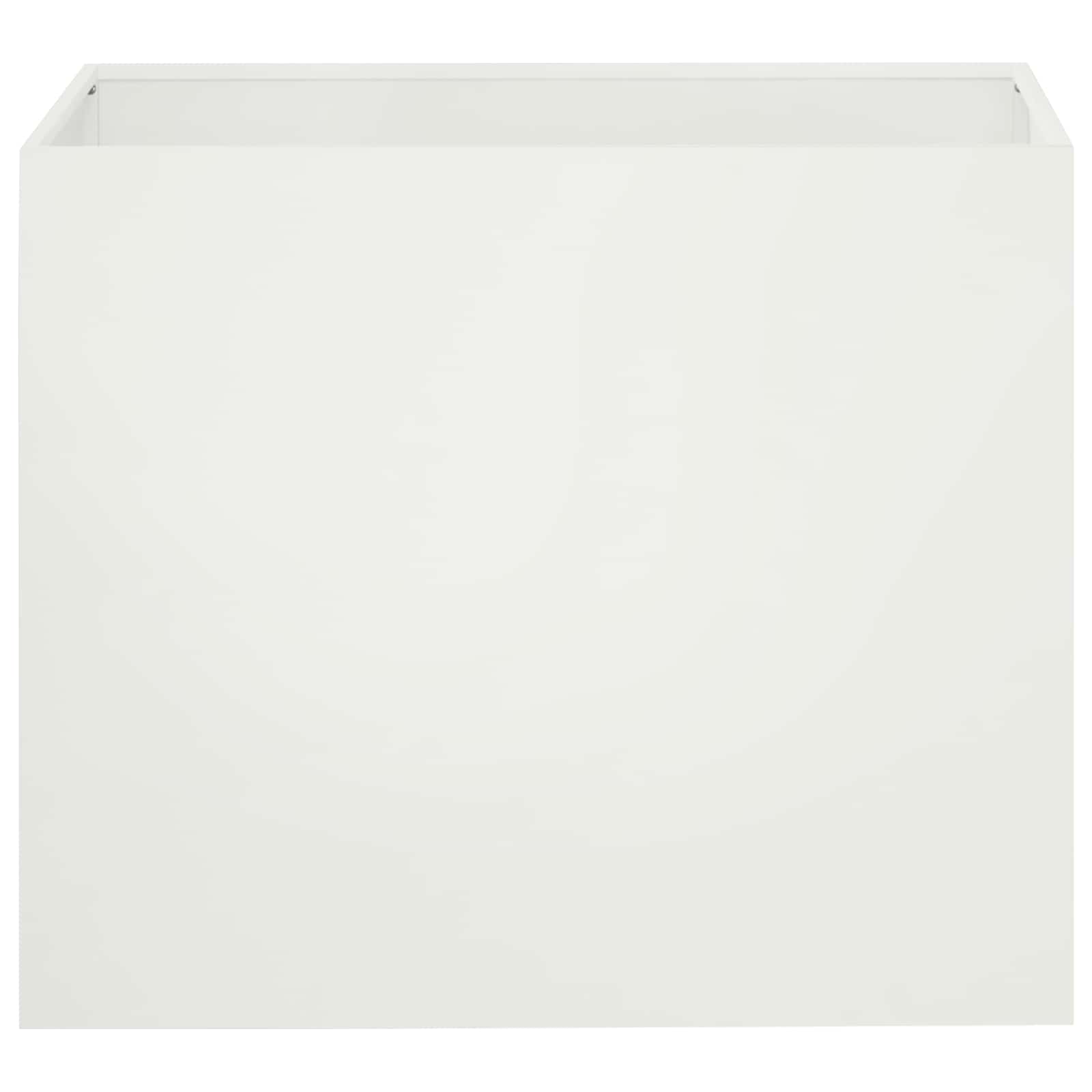 vidaXL Doniczka ogrodowa Biały 60 x 40 x 50 cm Stal zimnogięta