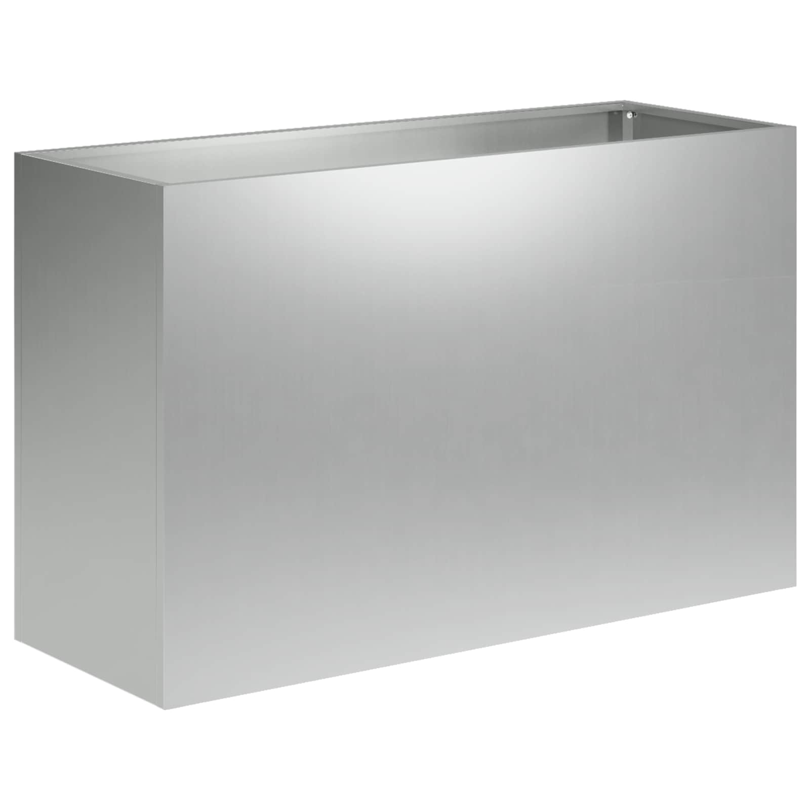 vidaXL Doniczka ogrodowa srebrny 80 x 40 x 50 cm Stal ocynkowana