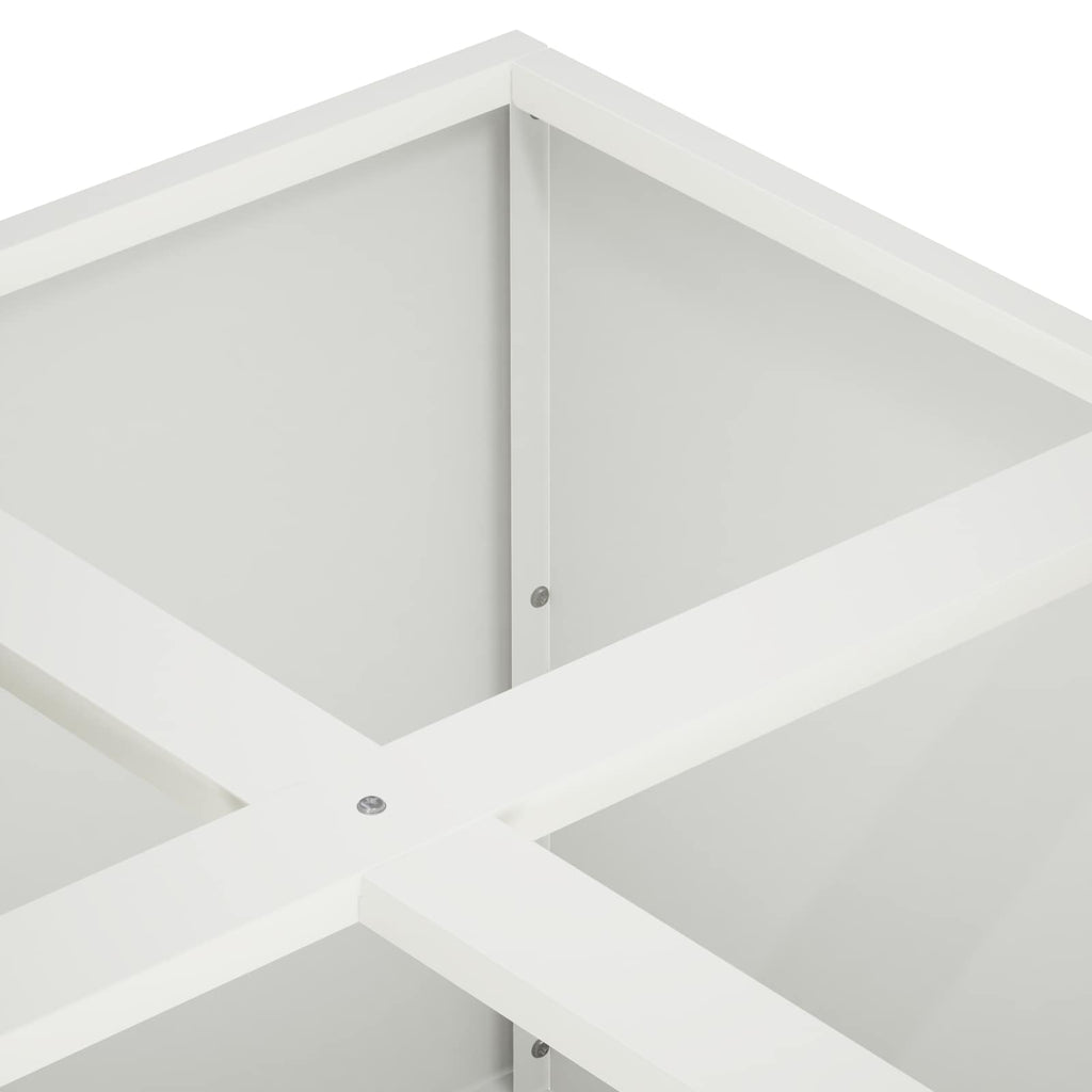 vidaXL Doniczka ogrodowa Biały 100 x 100 x 20 cm Stal zimnogięta