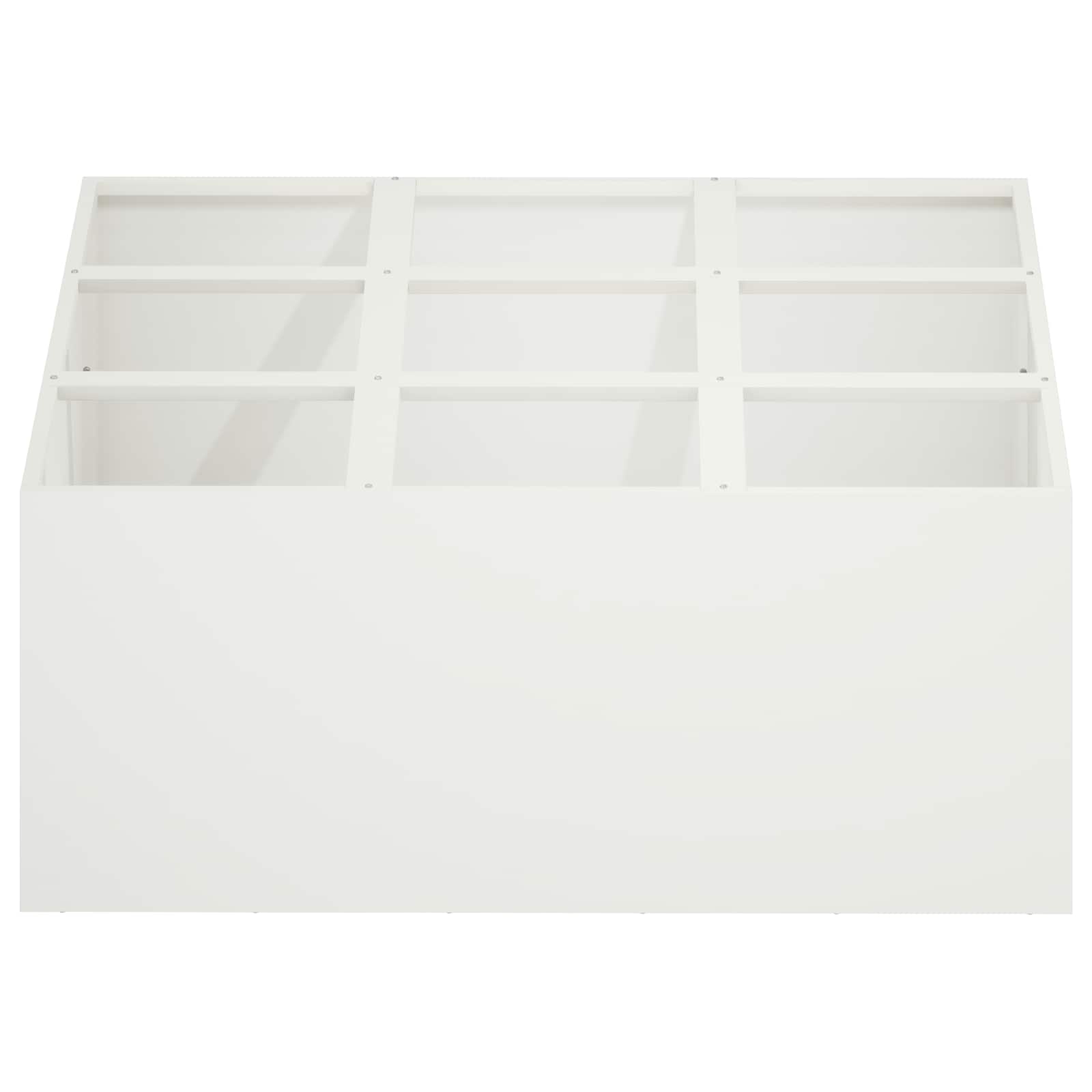 vidaXL Doniczka ogrodowa Biały 100 x 100 x 20 cm Stal zimnogięta