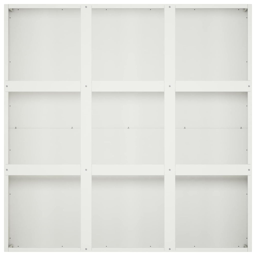 vidaXL Doniczka ogrodowa Biały 100 x 100 x 20 cm Stal zimnogięta