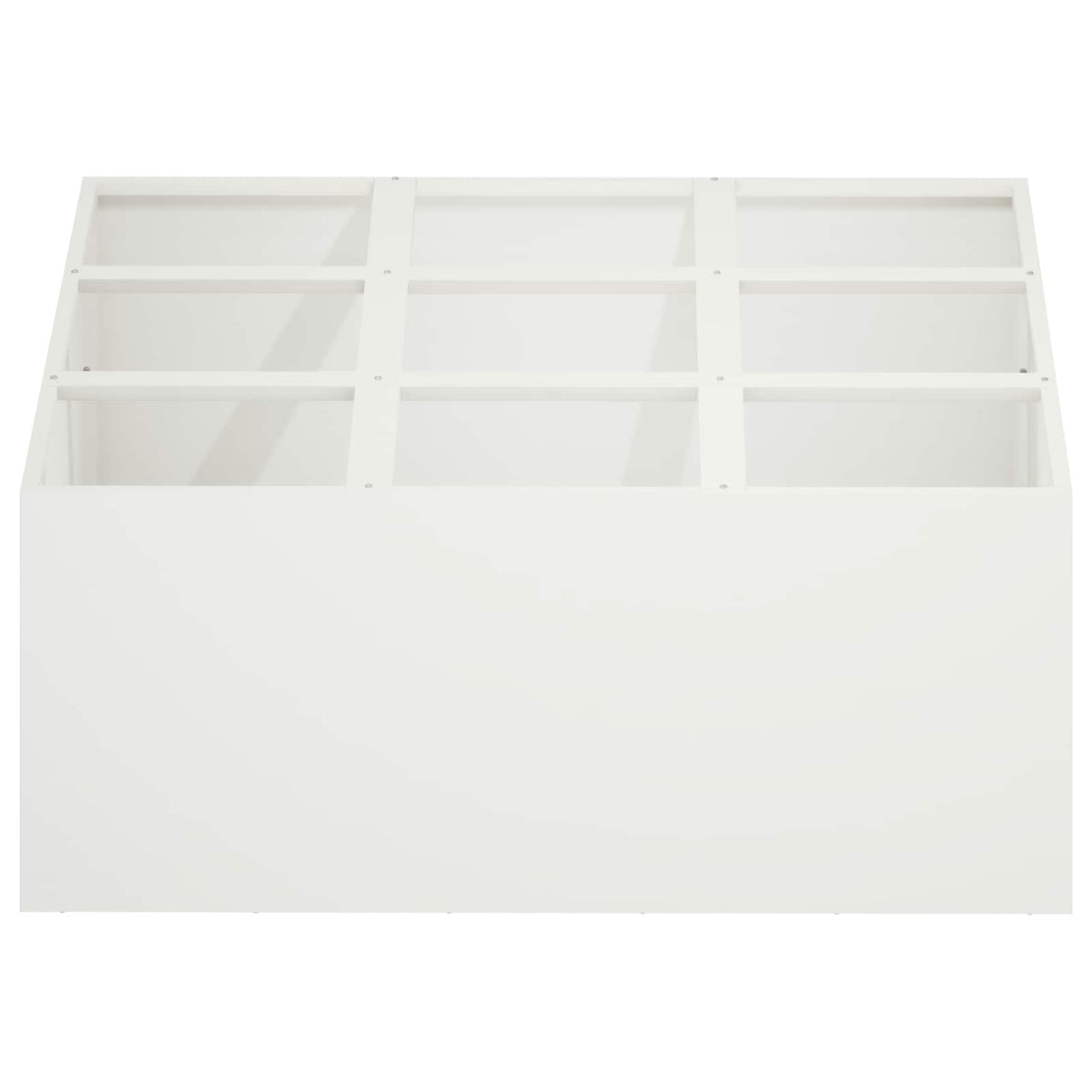 vidaXL Doniczka ogrodowa Biały 100 x 100 x 30 cm Stal zimnogięta