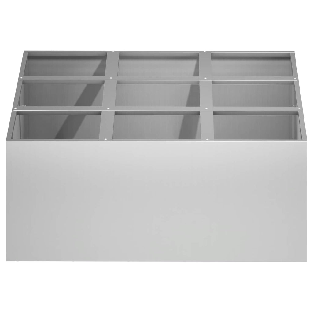 vidaXL Doniczka ogrodowa srebrny 100 x 100 x 30 cm Stal ocynkowana